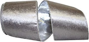 Reliant Ribbon Velvet Luxury Silver Back Wired Edge Ribbon, 4 Inch X 10 Yards, Silver