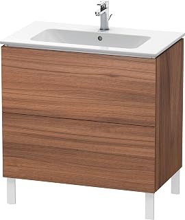 Duravit LC6626 L-Cube 32" Single Free Standing Wood Vanity Cabinet Only - Less Vanity Top - Natural Walnut
