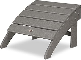 Polywood Palm Coast Ottoman, Slate Grey