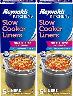 Reynolds Kitchens Slow Cooker Liners, Small (Fits 1-3 Quarts), 5 Count (Pack of 2)