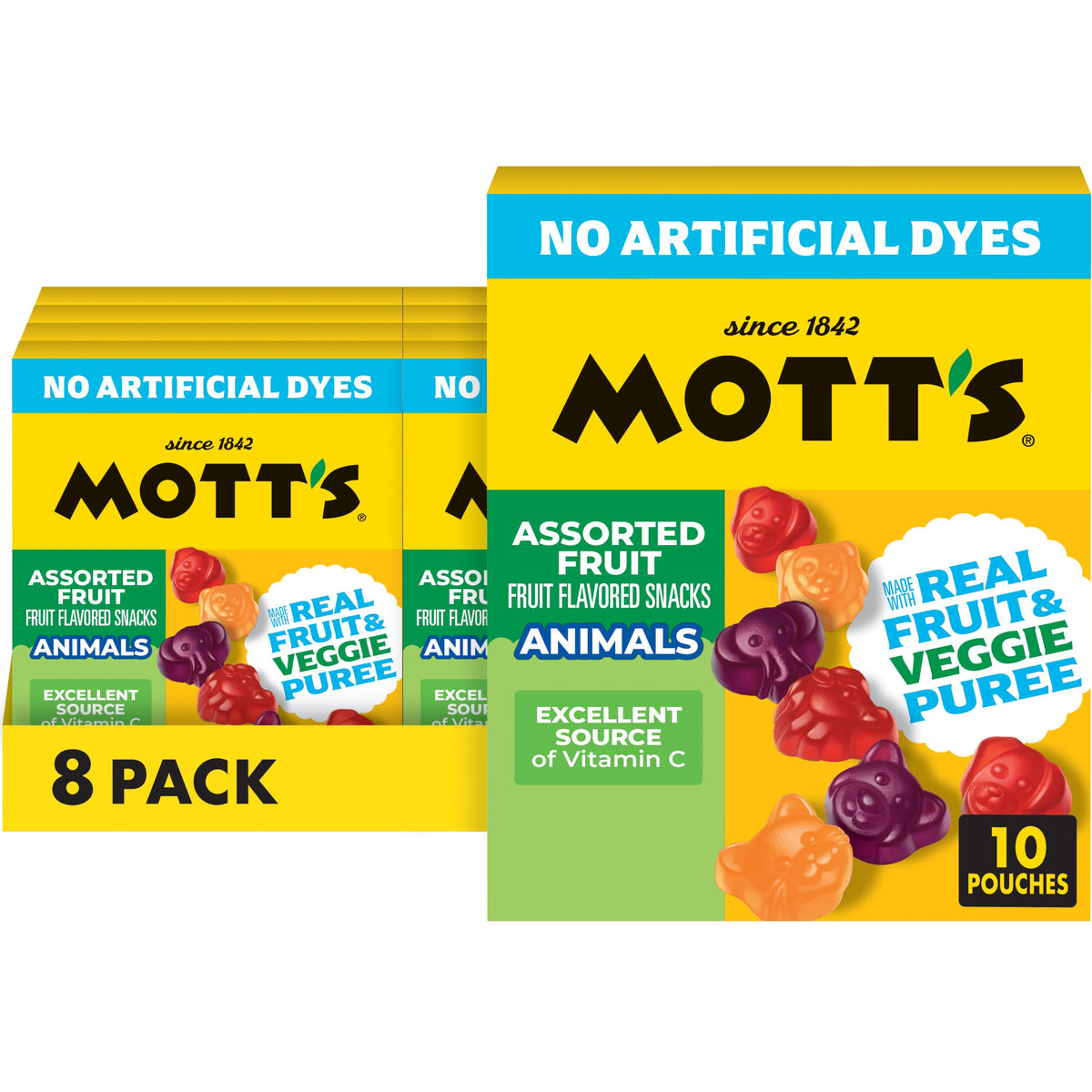 Mott's Assorted Fruit / 10 Count (Pack of 1) / 1 Fruit Snacks