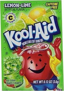Kool-Aid Lemon Lime Flavored Unsweetened Caffeine Free Powdered Drink Mix (0.13 oz Packet)