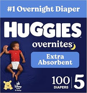HUGGIES Overnites Diapers Size 5, 100 Count (2 Packs of 50)