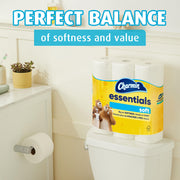 Essentials Soft Toilet Paper 6 Mega Rolls by Charmin – 6 Rolls (330 Sheets), Paper, No Color, Pack of 6, Model 80370716