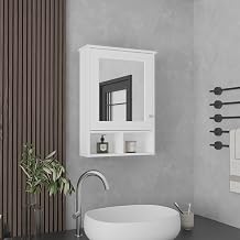 Optim Medicine Cabinet Organizer by Tuhome – Engineered Wood, White, Model GLB11020