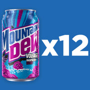 Soda, Voltage, 12oz Cans (12 Pack) by Mountain Dew – 12 Fl Oz (Pack of 12), red, Pack of 12