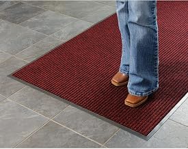 Apache Mills Deep Cleaning Ribbed Entrance Mat, Red, 36 x 60