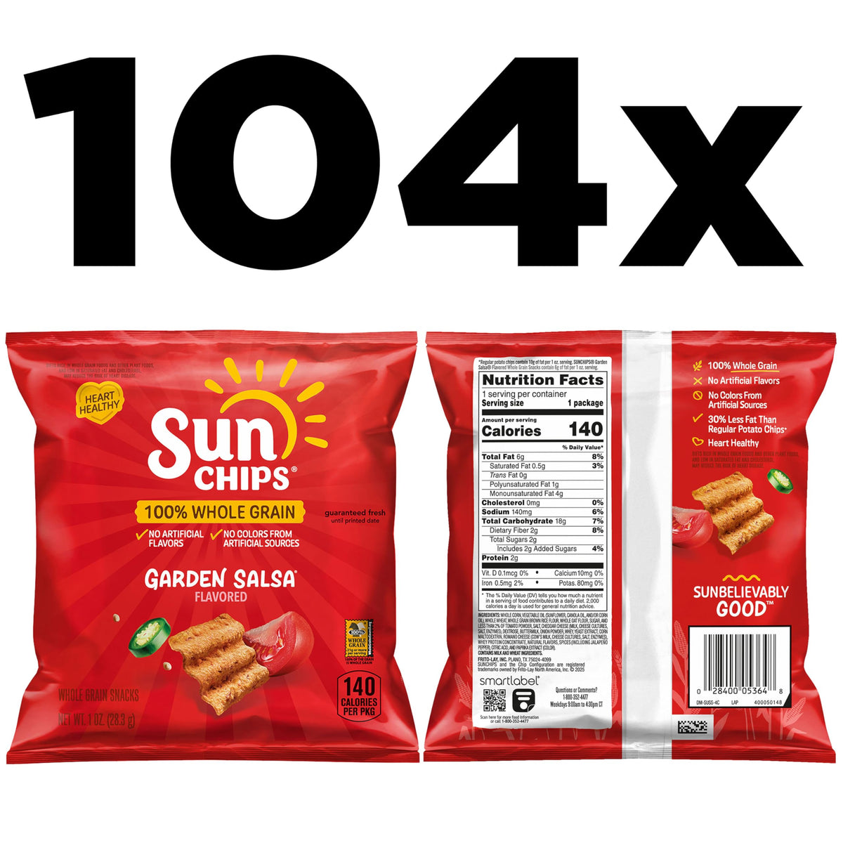 Sunchips Garden Salsa / 104 Count (Pack of 1) / 1 Chips & Crisps