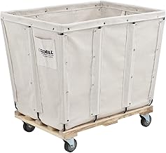 Global Industrial 16 Bushel, Canvas Basket Bulk Truck, 40"L x 28"W x 35"H