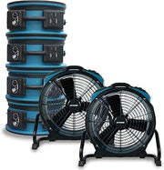 XPOWER X-35AR Pro Industrial Axial Fan – withstands High Temperatures - with Built-In Power Outlets and Variable Speed Control - No Heat - Blue (6)