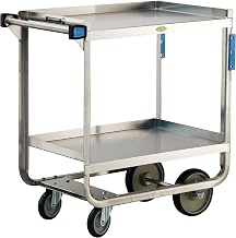 Manufacturing 938 Tough Transport Utility Cart, Stainless Steel, 2 Shelves, 1000 lb. Capacity (Fully Assembled)
