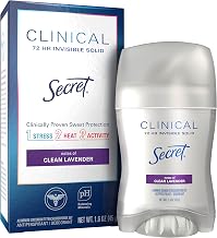 Secret Clinical Strength Antiperspirant and Deodorant Women, Lavender, 72 Hr Invisible Solid, 1.6 oz