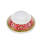 Longevity melamine dinnerware collection 24 oz by Thunder Group – 24.0 ounces, Melamine, White Red Yellow, Model 5107TR