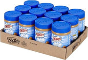 SKIPPY No Sugar Added Chunky Peanut Butter, 16 oz Jars (Pack of 12)
