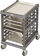 Cambro UPR1826U8580 Camshelving Ultimate Sheet Pan Rack - Undercounter 8 Pan Capacity with Zinc Casters - Brushed Graphite Case of 1