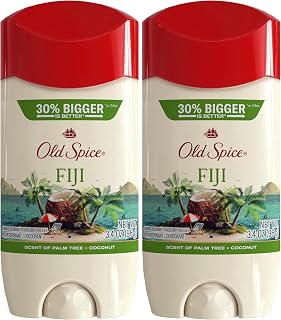 Old Spice Deodorant, Anti-Perspirant, Fiji Scent | Fresher Collection | Men's | 3.4 Oz | Pack of 2