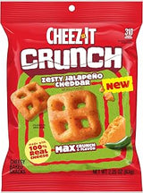 Cheez-It Crunch, Cheese Baked Snacks, Zesty Jalapeno Cheddar, 2.25oz (1 Pouch)