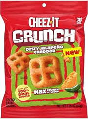 Cheez-It Crunch, Cheese Baked Snacks, Zesty Jalapeno Cheddar, 2.25oz (1 Pouch)