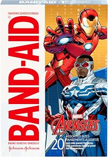 BAND-AID Brand Adhesive Bandages, Marvel Avengers, Assorted Sizes, 20 Ct