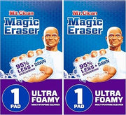Mr. Clean Magic Eraser Ultra Foamy Multi Purpose Cleaner, Foaming Magic Eraser Sponge Multi Surface Cleaner, 1ct (Pack of 2)