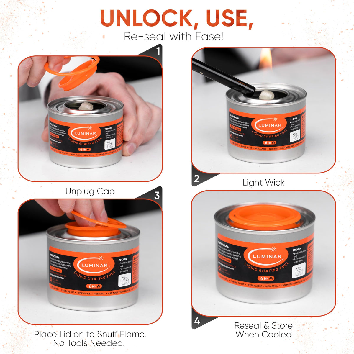 Luminar 6 HOUR / Pack of 12 / 1 Food Warmers