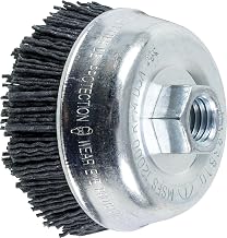 PFERD 83810 M-Brad Abrasive Filament Cup Brush, Silicon Carbide Grain, 3-1/2" Diameter, 5/8-11 Thread, 0.040 Wire Size, 12000 RPM, 120 Grit