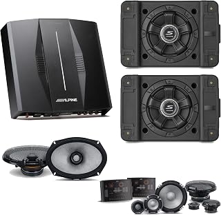 Alpine PXE-C80-88 OPTIM8 8-Channel Hi-Res Digital Sound Processor Amplifier w/ (2) SS-SB10 Subwoofer, R2-S653 & R2-S69 Bundle