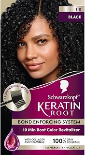 Schwarzkopf Keratin Root 1.0 Black Permanent Root Hair Dye