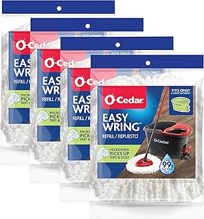 O-Cedar EasyWring Spin Mop Microfiber Refill (Pack of 4)