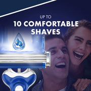 Sensor3 Men's Disposable Razor by Gillette – 4 Count (Pack of 1), Rubber, Silver