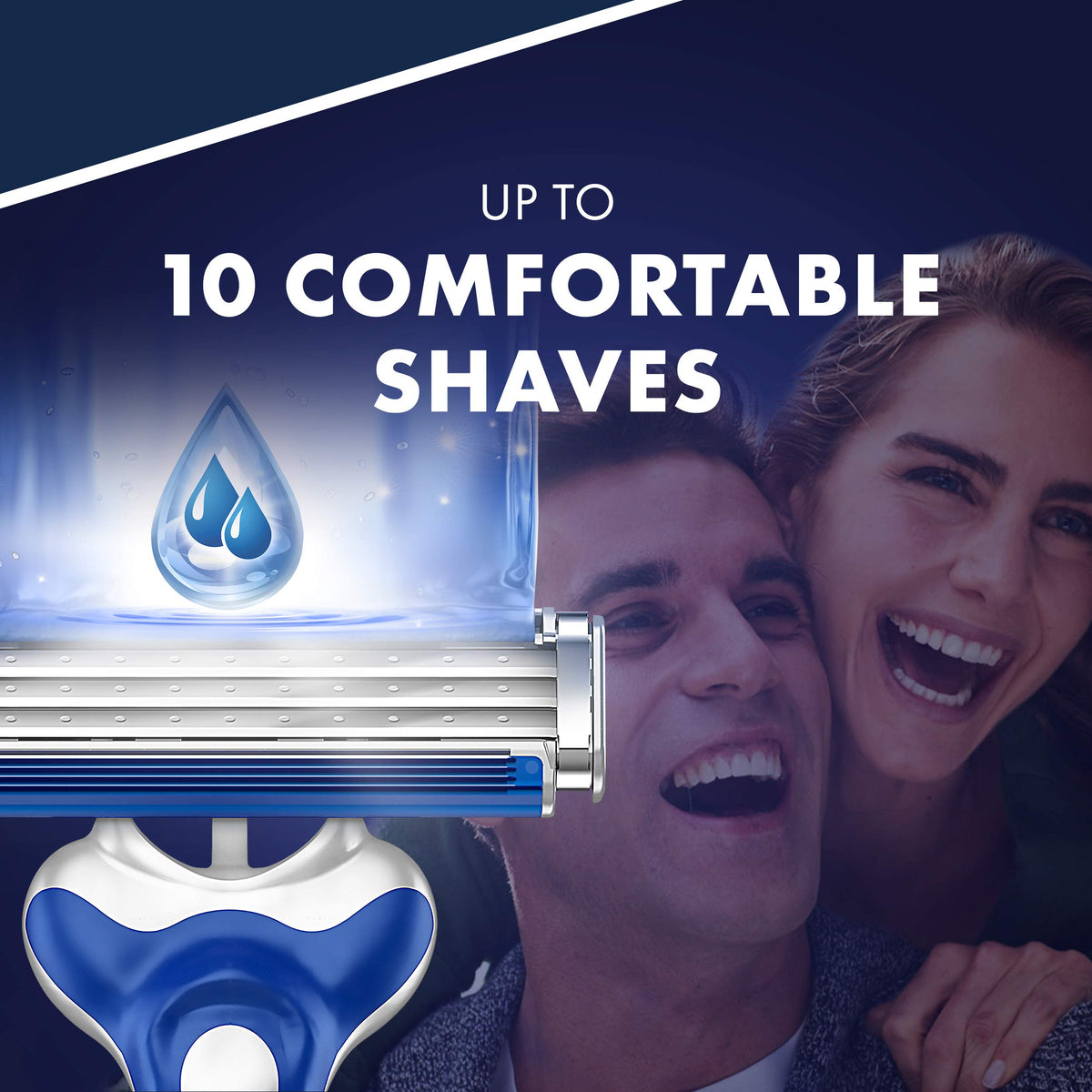 Sensor3 Men's Disposable Razor by Gillette – 4 Count (Pack of 1), Rubber, Silver