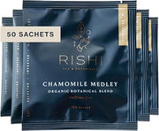 Rishi Tea Chamomile Medley Organic Herbal Tea Bags, Caffeine Free, 50ct