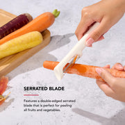 Vegetable Peeler by KitchenAid – 7.9-Inch (Pack of 12), Plastic, Porcelain White, Pack of 12, Model KHA112OHPNA