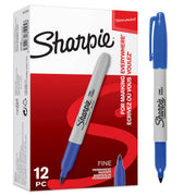 Sharpie Blue / 12 Count (Pack of 1) / In Box Permanent Markers