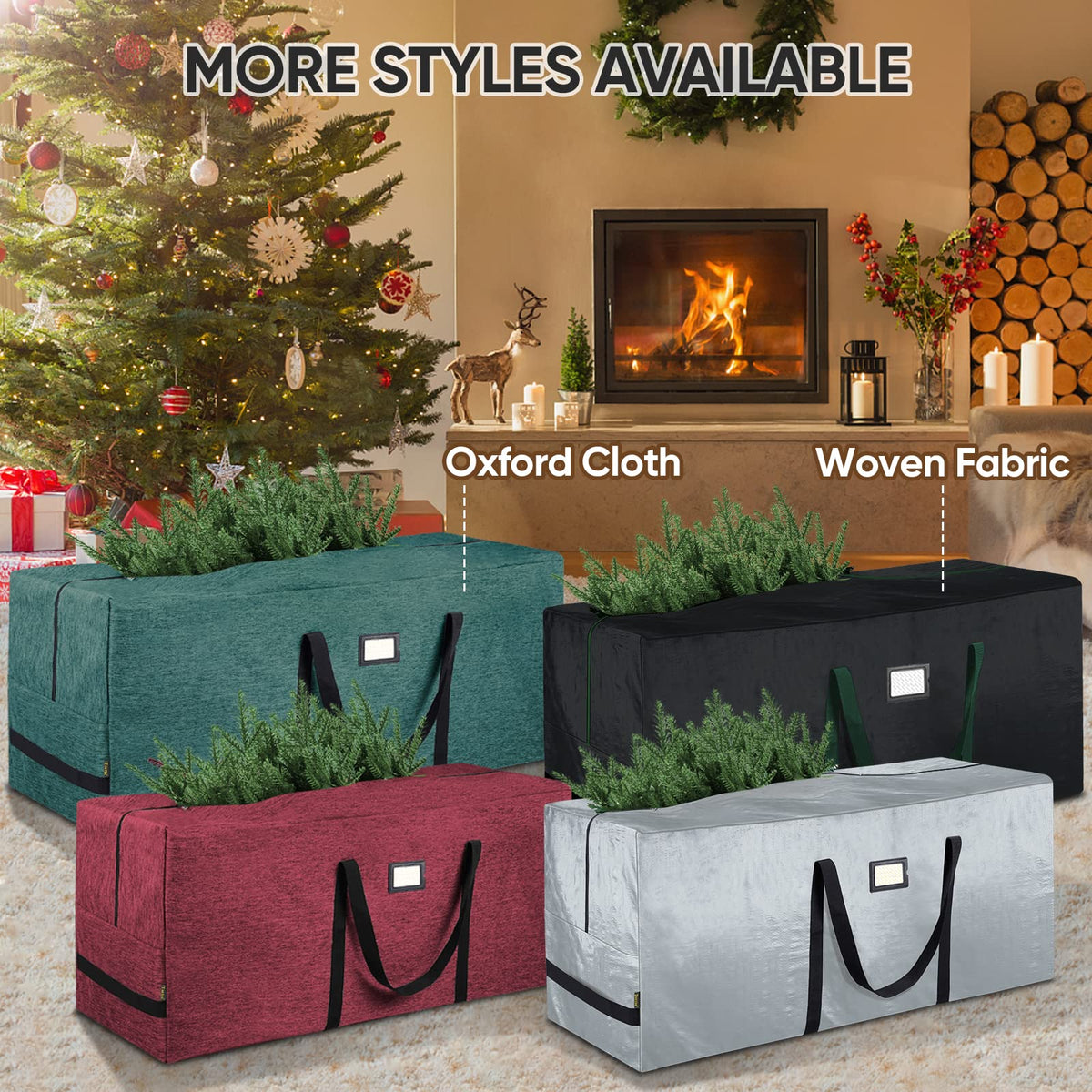 Baleine Artificial Tree Bag, 9 Foot Capacity, Red
