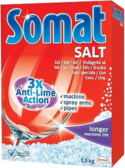 Somat Anti-Lime Action Dishwasher Salt 3.3 Pounds (Pack of 4)