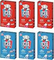 Icee Singles To Go Variety Pack of 6-3 of Each - Cherry and Blue Raspberry - Zero Sugar Powdered Drink Mix - 6 Sticks Per Box - 36 Servings