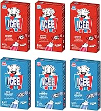Icee Singles To Go Variety Pack of 6-3 of Each - Cherry and Blue Raspberry - Zero Sugar Powdered Drink Mix - 6 Sticks Per Box - 36 Servings