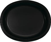 Creative Converting Black Oval Plates, 24 ct
