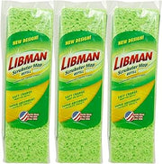 Libman Scrubster Mop Refill Heads, Extra-Absorbent Sponge, 3 Pack