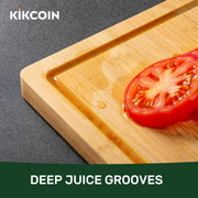 Kikcoin Bamboo Cutting Board, Extra Large 24 x 18 Inch, Natural