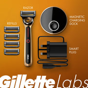 Labs Heated Razor Gold Edition - 1 Handle by Gillette – 1 Count (Pack of 1), Aluminum, N/A