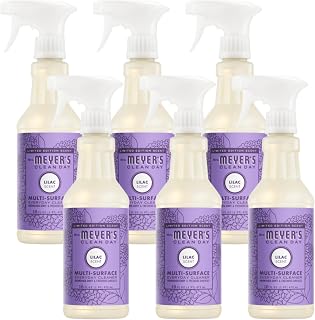 Mrs. MEYER'S CLEAN DAY Multi-Surface Cleaner, Lilac, 16 fl oz, 6 Pack | Removes Dirt and Freshens Surfaces, Everyday Use, All-Purpose Cleaner, Cruelty Free, Made with Essential Oils
