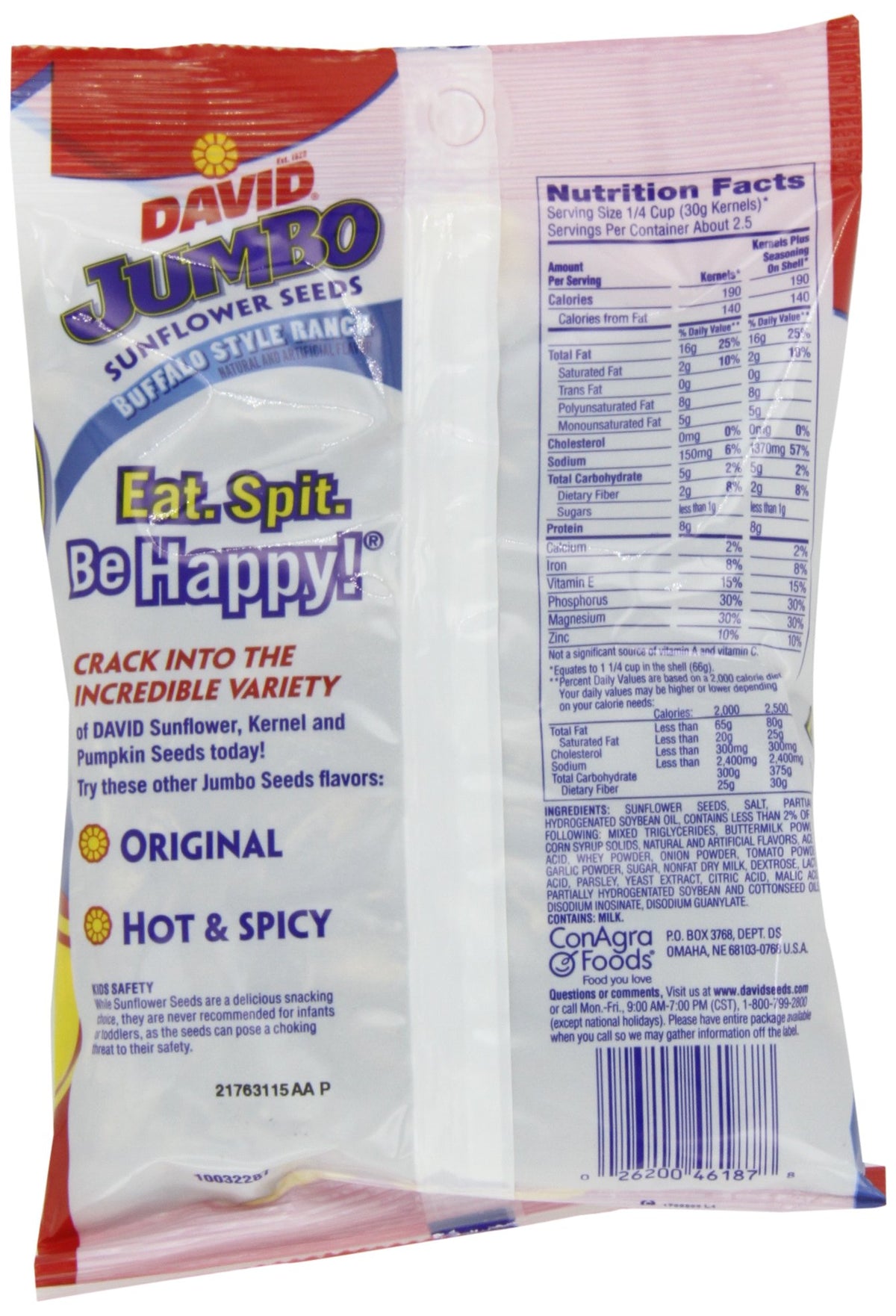 David Salted,Roasted / 5.25 Ounce (Pack of 10) / 10 Sunflower Seeds