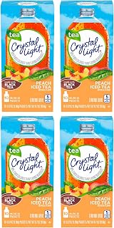 Crystal Light On-The-Go Drink Mix Packets, Zero Sugar Powdered Water Enhancer, Artificially Flavored Low Calorie Beverage Mix, Made with Black Tea, Peach Iced Tea, 0.07 Ounce Packets, 10 Count (Pack of 4)