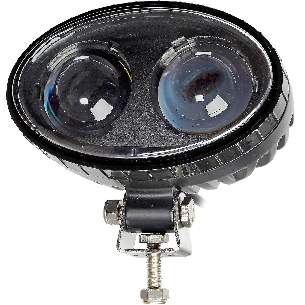 LED Forklift Safety Spotlight by Global Industrial – 7"L x 4"W x 4.75"H, Aluminum, Black, Model RGD1081 10-80V DC BLUE