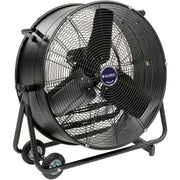 24" Diameter Portable Tilt Drum Blower Fan by Global Industrial – 13.25"L x 30"W x 30.5"H, Alloy Steel, Black, Model MI0820R