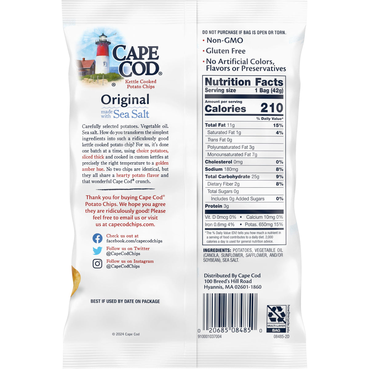 Cape Cod Original / 1.5 Ounce (Pack of 56) / 1 Potato
