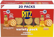 Ritz Peanut Butter & Cheese Sandwich Crackers Variety Pack, 20 Snack Packs