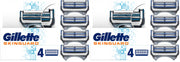 Gillette 4 Count (Pack of 2) / 4 Refills / WHITE Cartridges